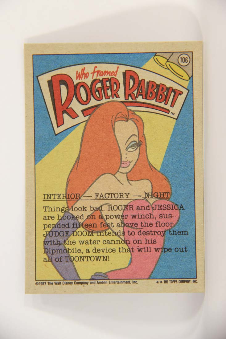 Who Framed Roger Rabbit 1988 Trading Card #106 What A Way to Go ENG Topps L013552
