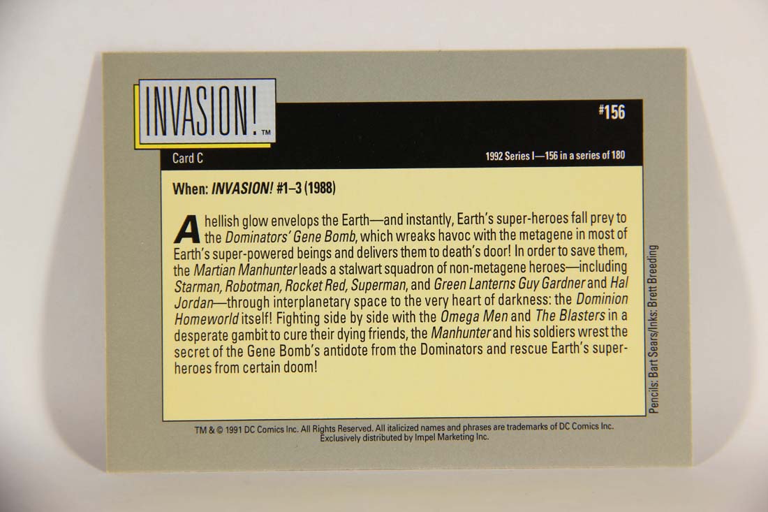 DC Cosmic 1991 Trading Card #156 Invasion Card C L013715