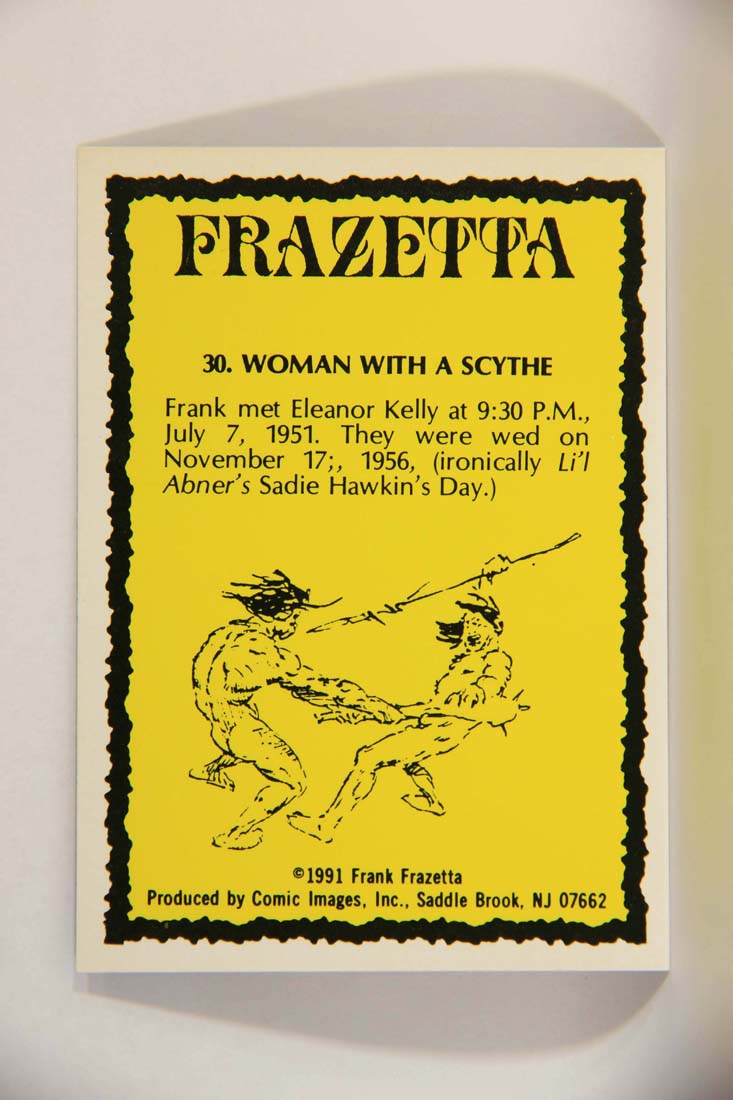 Frazetta 1991 Artwork Trading Card #30 Woman With A Scythe L013769