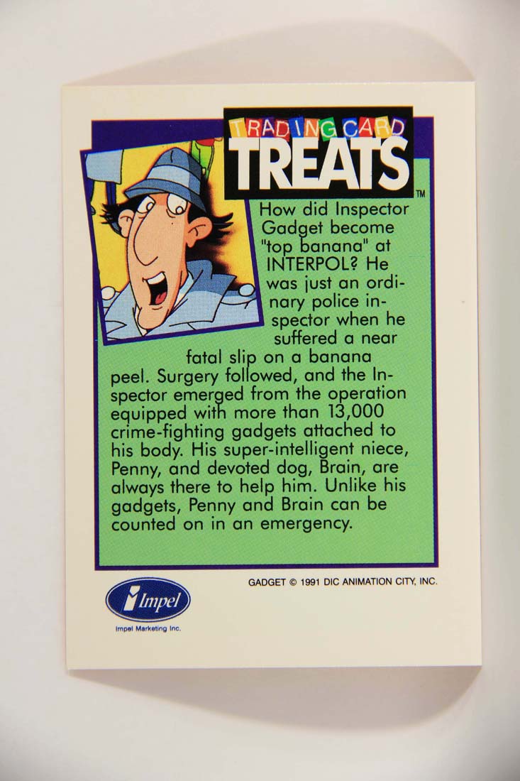 Inspector Gadget TV Series Treats 1991 Vintage Trading Card Top Banana ENG L013856
