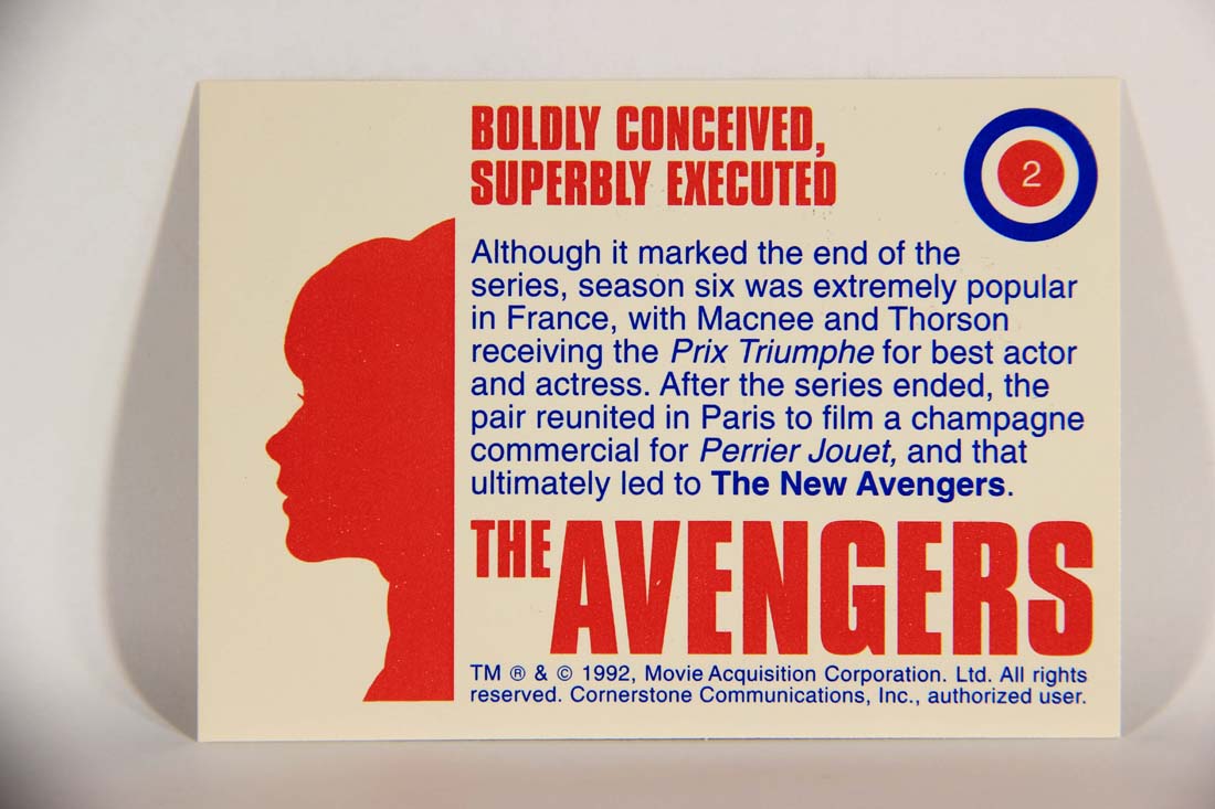 The Avengers TV Series 1992 Trading Card #2 Boldly Conceived Superbly Executed L013867