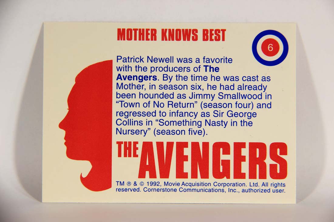 The Avengers TV Series 1992 Trading Card #6 Mother Knows Best L013871