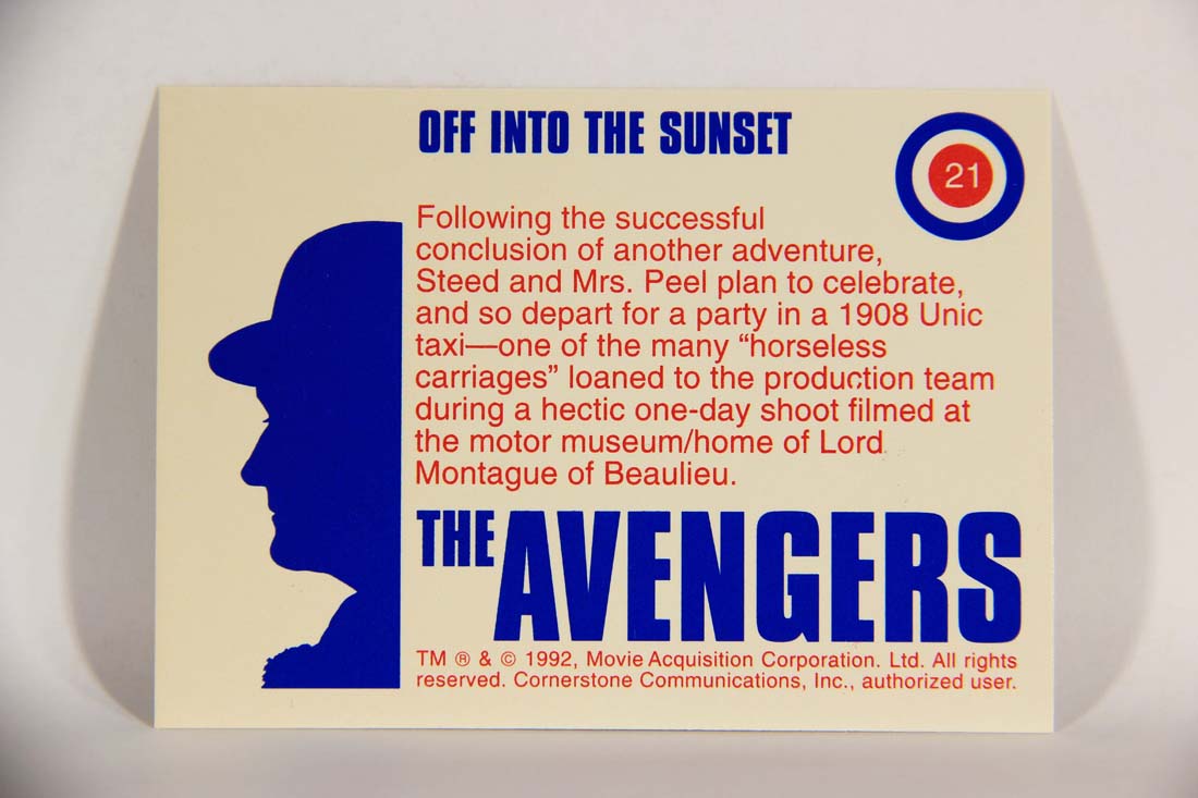 The Avengers TV Series 1992 Trading Card #21 Off Into The Sunset L013886