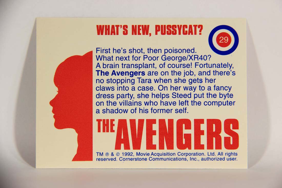 The Avengers TV Series 1992 Trading Card #29 What's New Pussycat L013894
