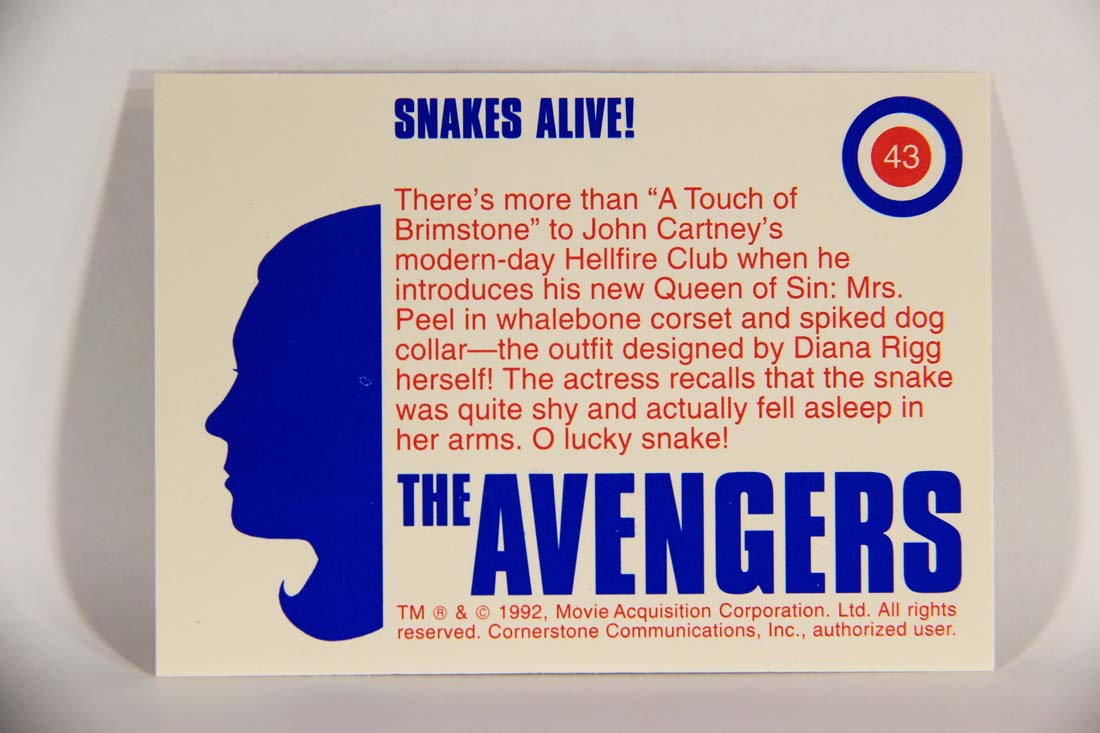The Avengers TV Series 1992 Trading Card #43 Snakes Alive L013908