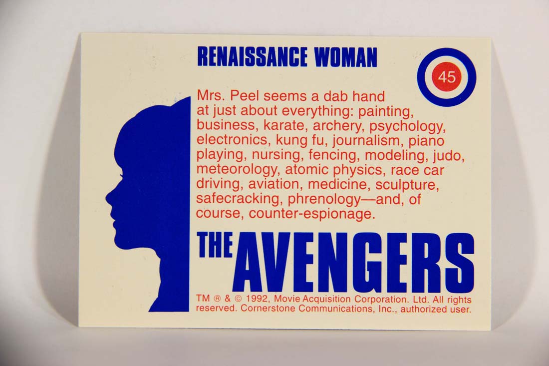 Trading Card Renaissance The Avengers TV Series 1992 Trading Card #45 Renaissance Woman L013910 ...