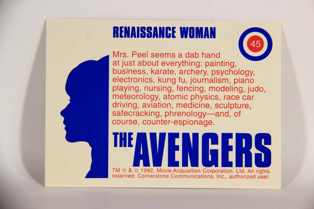The Avengers TV Series 1992 Trading Card #45 Renaissance Woman L013910