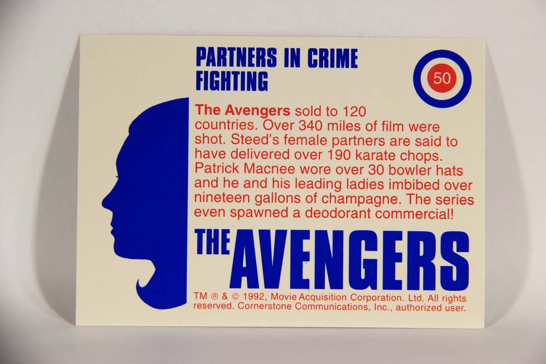 The Avengers TV Series 1992 Trading Card #50 Partners In Crime Fighting L013915