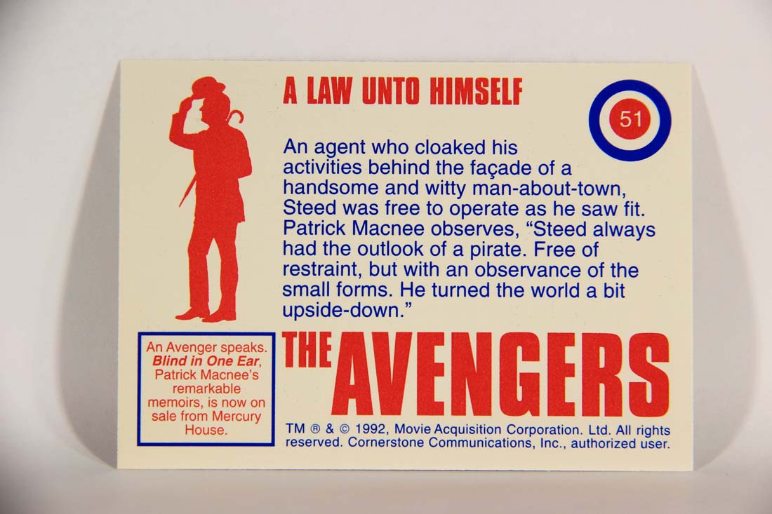 The Avengers TV Series 1992 Trading Card #51 A Law Unto Himself L013916