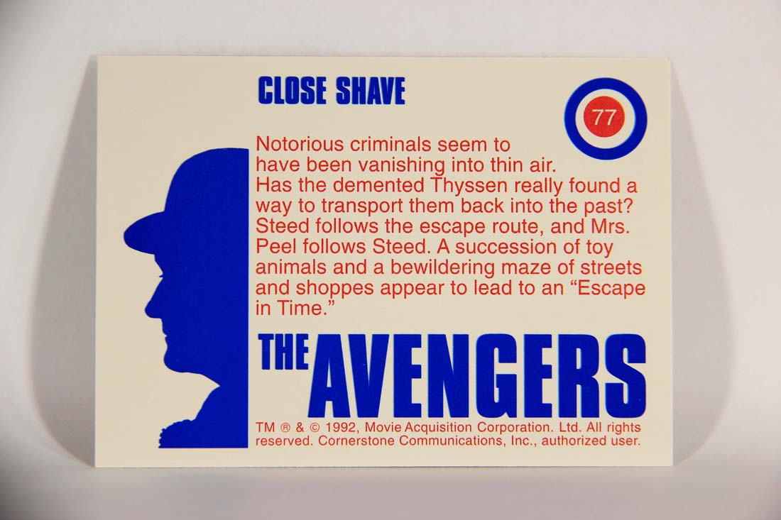 The Avengers TV Series 1992 Trading Card #77 Close Shave L013942