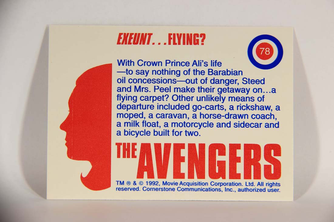 The Avengers TV Series 1992 Trading Card #78 Exeunt Flying L013943