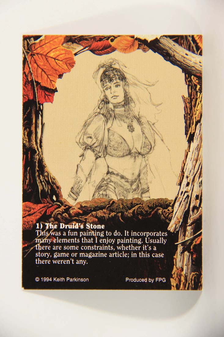 Keith Parkinson 1994 Artwork Trading Card #1 The Druid's Stone L013947