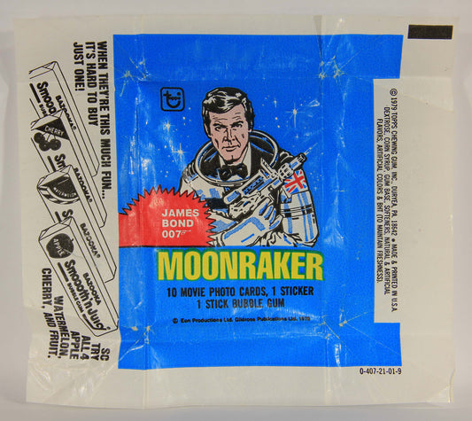 Moonraker James Bond 1979 Trading Card Wax Wrapper 007 Roger Moore L014172
