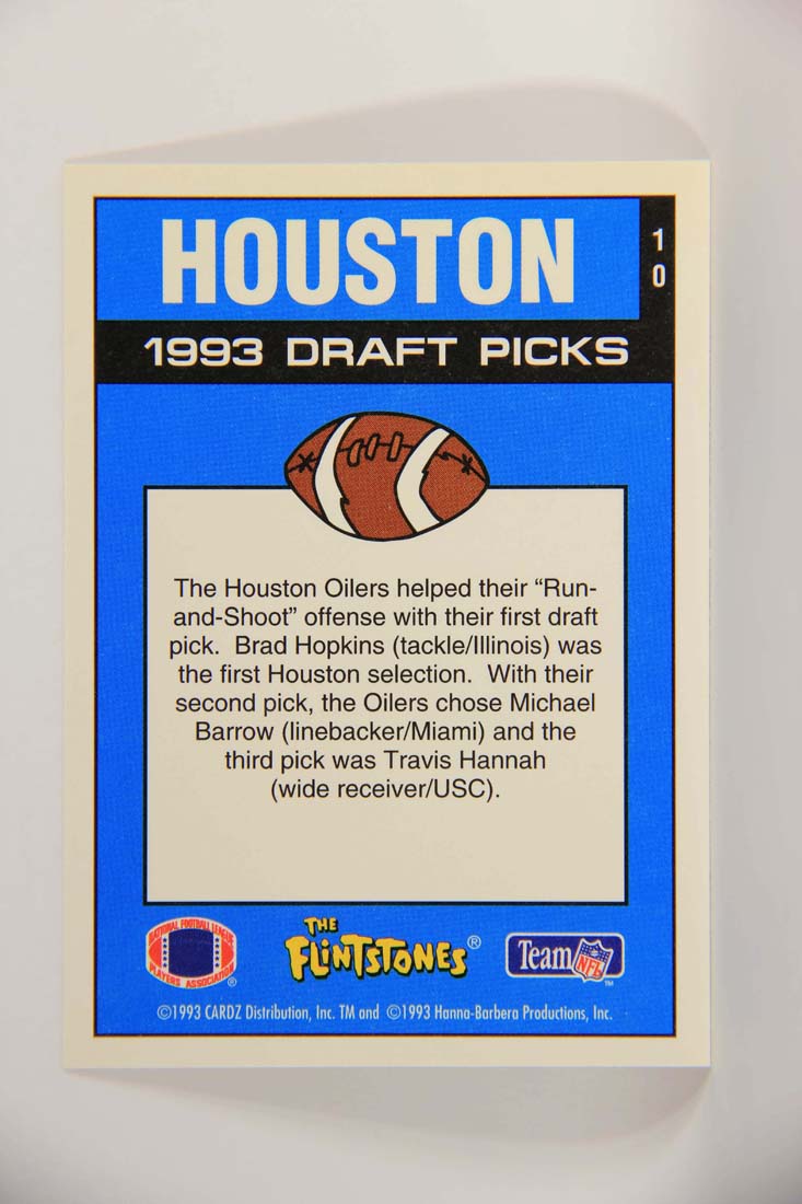 The Flintstones NFL 1993 Trading Card #10 Houston Oilers ENG