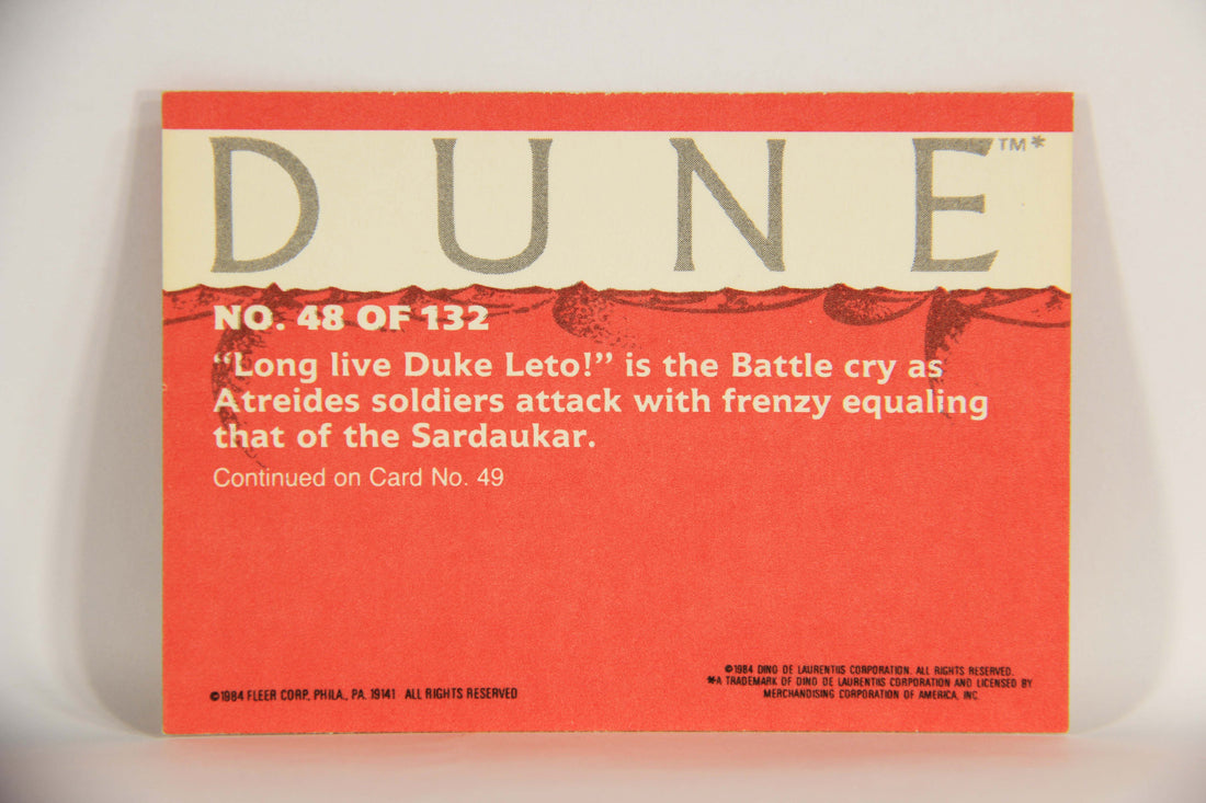 Dune 1984 Trading Card #48 The Battle Rages Outside Arrakeen Palace L014353