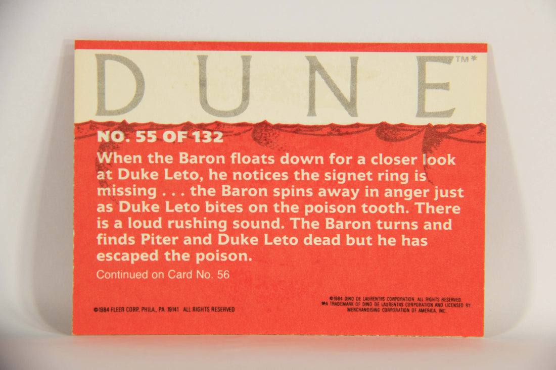 Dune 1984 Trading Card #55 Duke Leto's Chance To Eliminate The Baron L014360