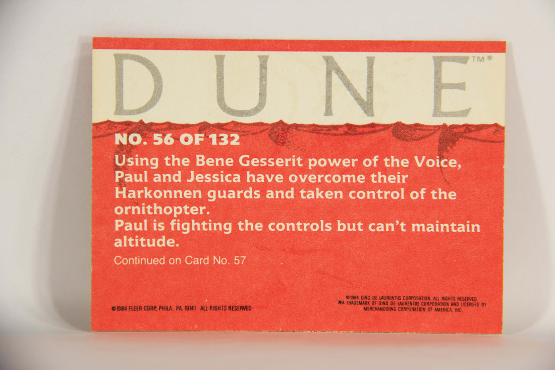 Dune 1984 Trading Card #56 A Dangerous Flight Into The Desert L014361