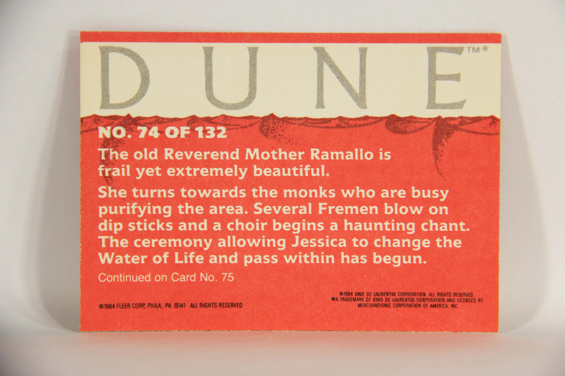 Dune 1984 Trading Card #74 The Old Reverend Mother Is Carried In L014379