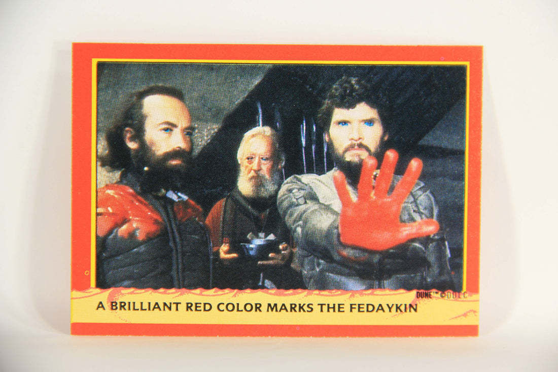 Dune 1984 Trading Card #78 A Brilliant Red Color Marks The Fedaykin L014383