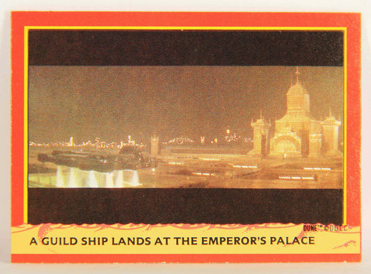 Dune 1984 Trading Card #90 A Guild Ship Lands At The Emperor's Palace L014395
