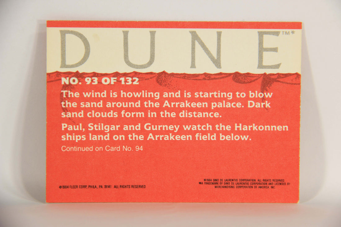 Dune 1984 Trading Card #93 Watching The Harkonnen Ships Land L014398