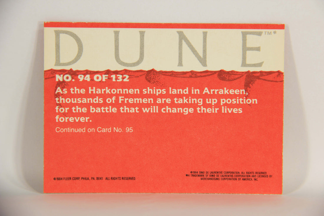 Dune 1984 Trading Card #94 A Harkonnen Ship L014399