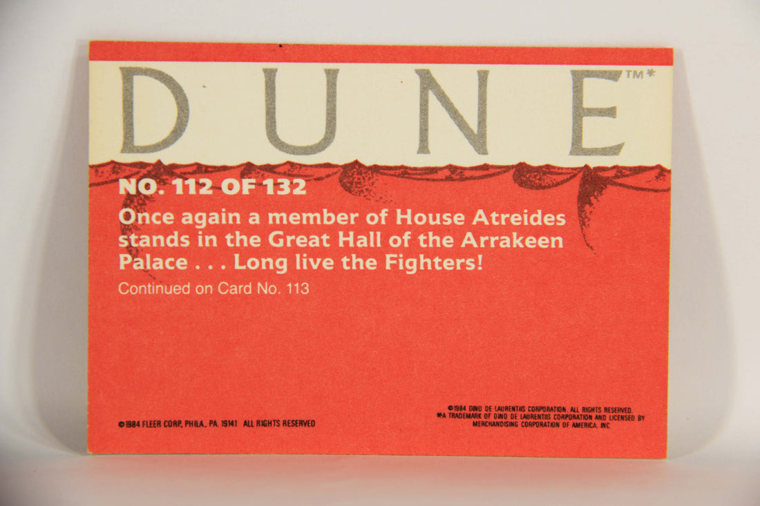 Dune 1984 Trading Card #112 Paul Enters The Great Hall L014417