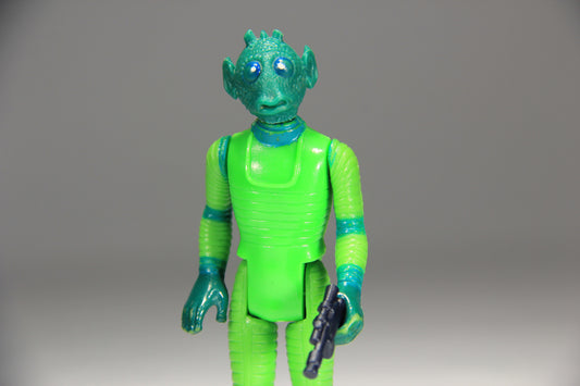 Star Wars Greedo 1978 Vintage Action Figure DAMAGED Hong Kong COO II-1a Smile L015122