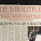 La Vita È Bella 1997 Rare Movie Poster Rolled 27 x 39 English Life Is Beautiful L015941