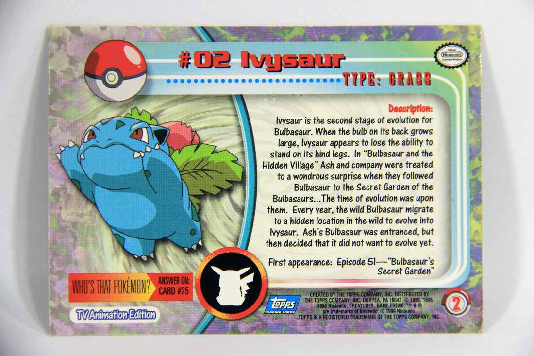 Pokmon Card Ivysaur #2 TV Animation Blue Logo 1st Print ENG L015950 AGS Collectibles Pokmon Card Ivysaur #2 TV Animation Blue Logo 1st Print ENG L015950 AGS Collectibles