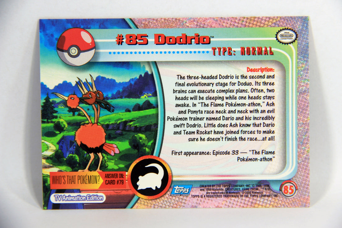 Pokmon Card Dodrio #85 TV Animation Blue Logo 1st Print ENG L015957 AGS Collectibles Pokmon Card Dodrio #85 TV Animation Blue Logo 1st Print ENG L015957 AGS Collectibles