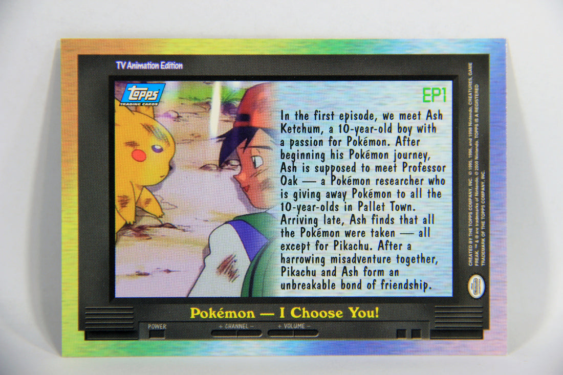 Pokmon Card TV Animation #EP1 I Choose You Blue Logo 1st Print ENG L0 AGS Collectibles Pokmon Card TV Animation #EP1 I Choose You Blue Logo 1st Print ENG L0 AGS Collectibles