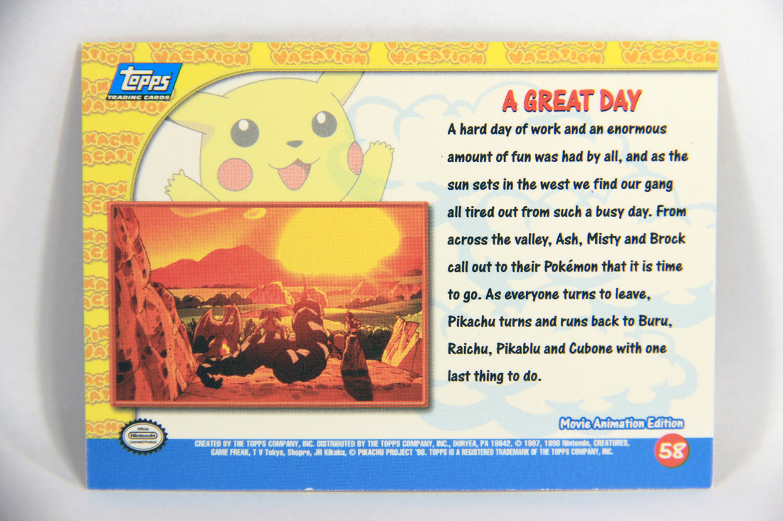 Pokémon Card First Movie #58 A Great Day Foil Chase Blue Logo 1st Print ENG L015972