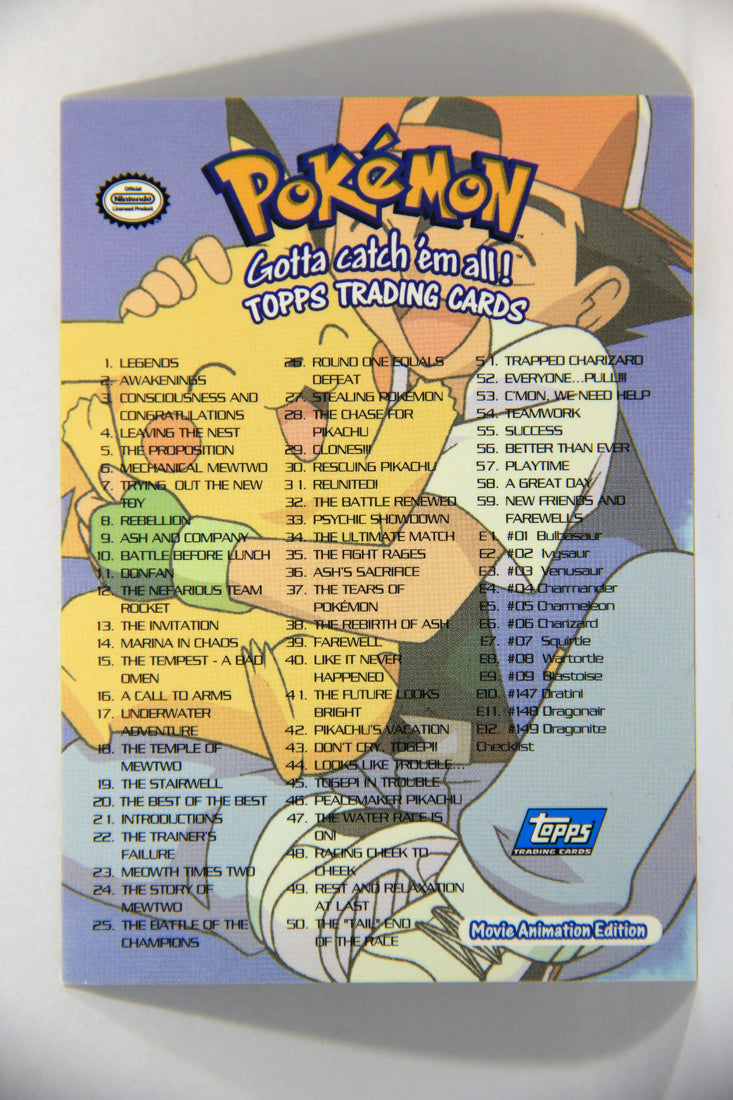 Pokémon Card First Movie Checklist Blue Logo 1st Print ENG L016048