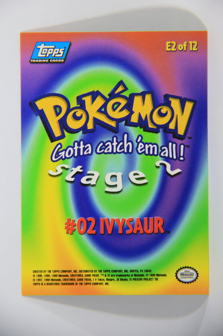 Pokémon Card First Movie #E2 Of E12 Ivysaur - Stage 2 - Blue Logo 1st Print ENG L016053