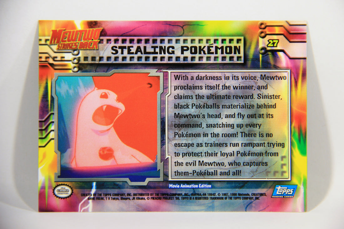 Pokmon Card First Movie #27 Stealing Pokmon - Blue Logo 1st Print EN AGS Collectibles Pokmon Card First Movie #27 Stealing Pokmon - Blue Logo 1st Print EN AGS Collectibles