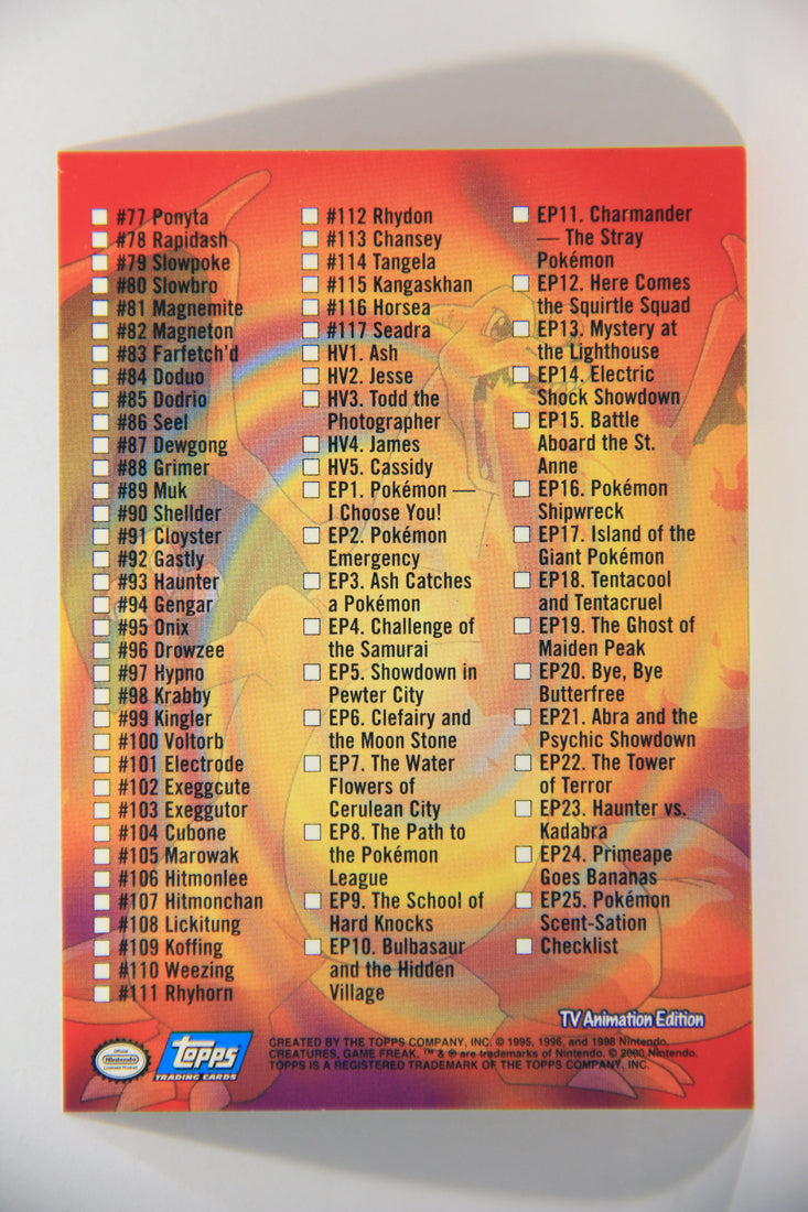 Pokmon Card TV Animation Series 2 Checklist Blue Logo 1st Print ENG L AGS Collectibles Pokmon Card TV Animation Series 2 Checklist Blue Logo 1st Print ENG L AGS Collectibles