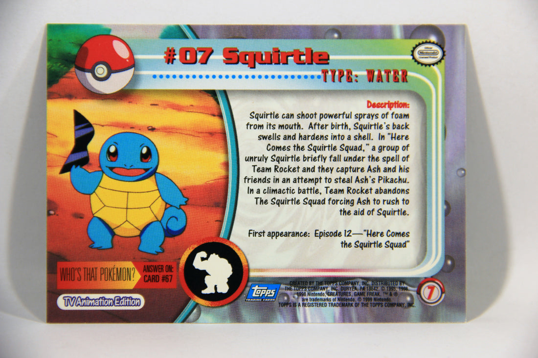 Pokmon Card Squirtle #7 TV Animation Blue Logo 1st Print ENG L016075 AGS Collectibles Pokmon Card Squirtle #7 TV Animation Blue Logo 1st Print ENG L016075 AGS Collectibles