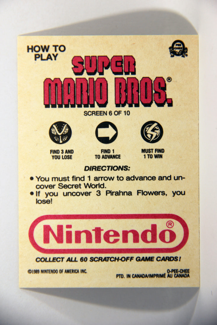 Nintendo Super Mario Bros 1989 Scratch-Off Card Screen #6 Of 10 ENG L016078