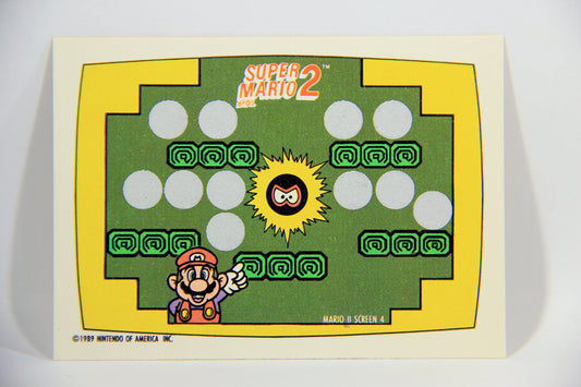 Super Mario Bros 2 Nintendo 1989 Scratch-Off Card Screen #4 Of 10 ENG L016080