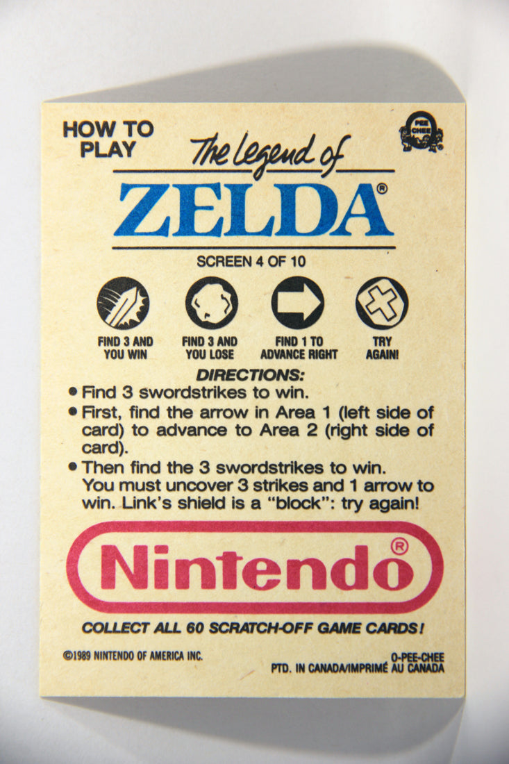 Nintendo The Legend Of Zelda 1989 Scratch-Off Card Screen #4 Of 10 ENG L016083