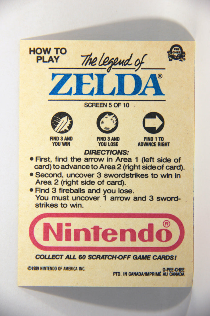 Nintendo The Legend Of Zelda 1989 Scratch-Off Card Screen #5 Of 10 ENG L016084