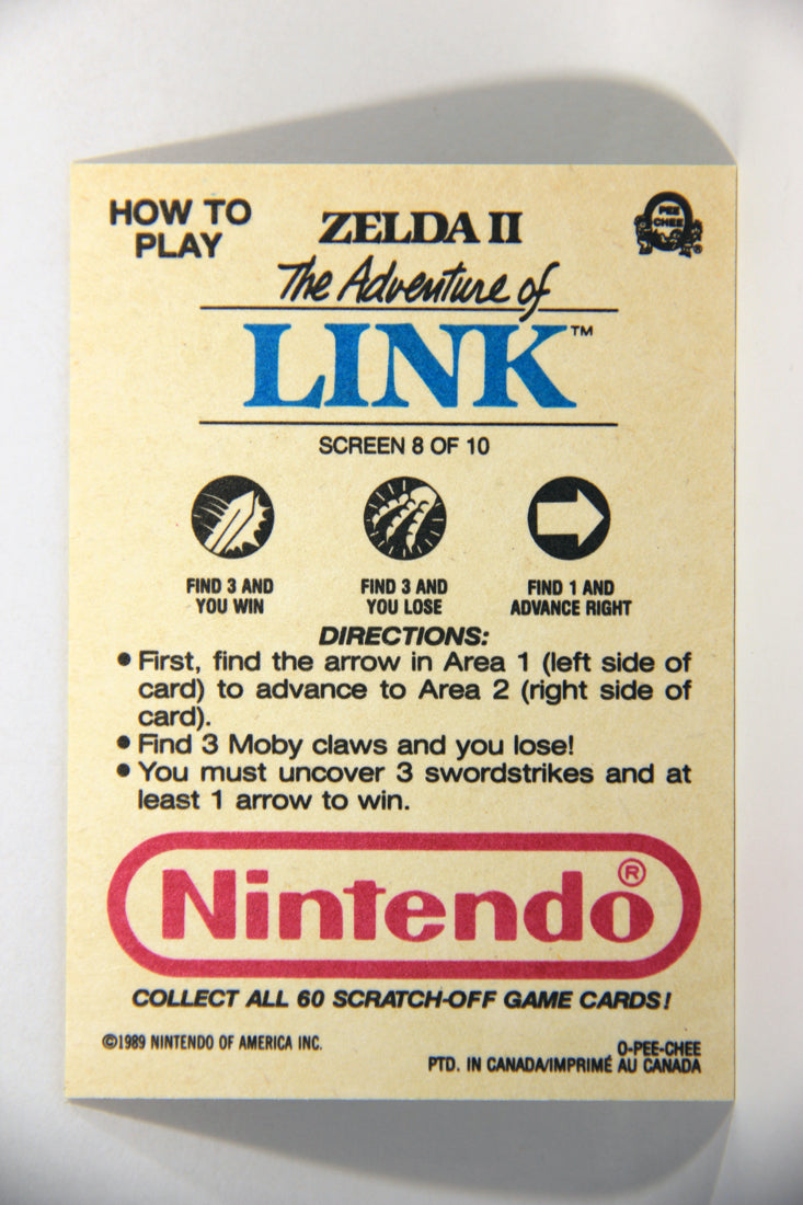 Nintendo Zelda II Adventure Of Link 1989 Scratch-Off Card Screen #8 Of 10 ENG L016089