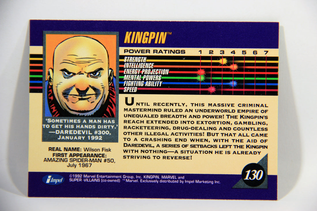 1992 Marvel Universe Series 3 Trading Card #130 Kingpin ENG L016095