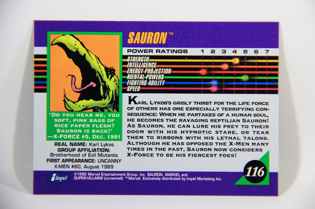 1992 Marvel Universe Series 3 Trading Card #116 Sauron ENG L016099