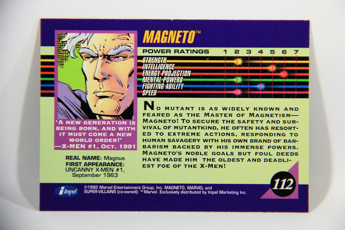 1992 Marvel Universe Series 3 Trading Card #112 Magneto ENG L016100
