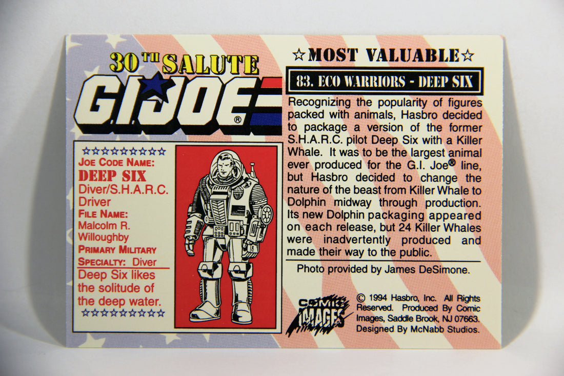 GI Joe 30th Salute 1994 Trading Card NO TOY #83 Eco Warriors - Deep Six ENG L016120