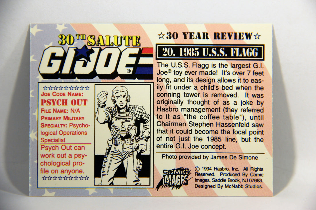 GI Joe 30th Salute 1994 Trading Card NO TOY #20 - 1985 U.S.S. Flagg ENG L016126