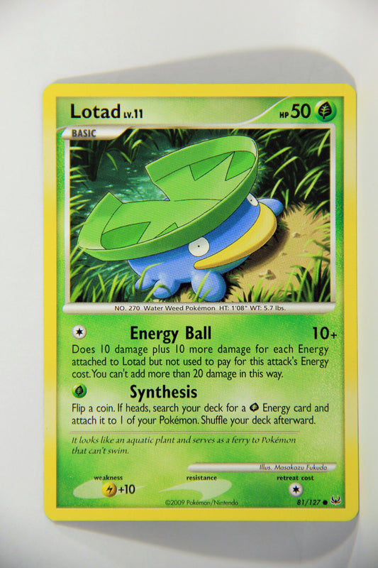 2009 Pokémon TCG #81/127 Lotad LV.11 - Platinum Base Set Common ENG L016195