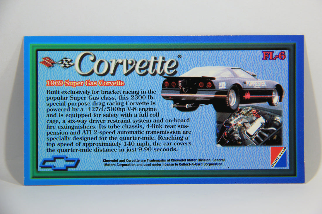 Corvette Heritage Collection 1996 Fast Lane Foil Card #FL-6 - 1969 Super Gas Corvette L016214